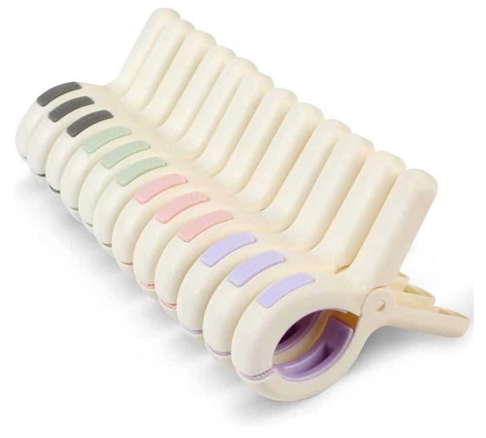12 Pack Large Plastic Beach Towel Clips